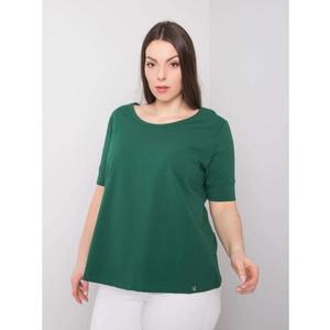 Dámské tričko plus size bavlněné MISSY tmavě zelené obraz
