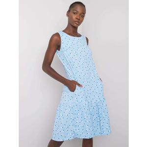 Dámské šaty s volánem květinové Joice RUE PARIS modré obraz