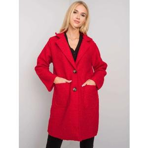 Dámský kabát s kapsami Polli OCH BELLA červený obraz