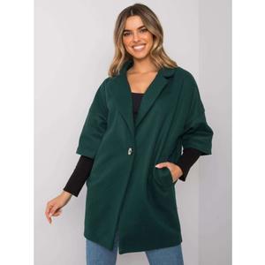 Dámský kabát volný Aliz RUE PARIS tmavě zelený obraz