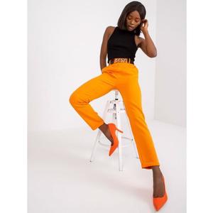 Dámské kalhoty s ozdobným pruhem SEVILLE světle oranžové obraz