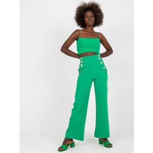 Dámské kalhoty s vysokým pasem BEA zelené obraz