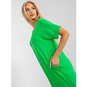 Dámské šaty s kapsami oversize OCH BELLA zelené obraz