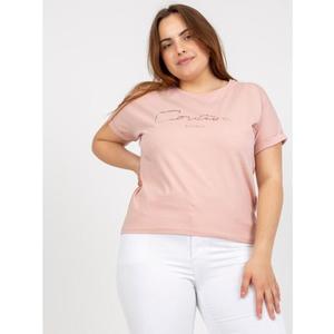 Dámské tričko se sloganem plus size ITA růžové obraz