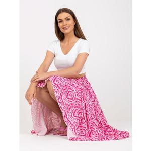Dámská sukně na léto maxi RUE PARIS bílo-růžová obraz