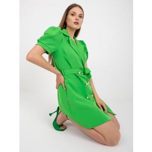 Dámské šaty s krátkými rukávy elegantní koktejlové ZIPPA světle zelené obraz
