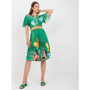 Dámské šaty s páskem AFFIA zelené obraz