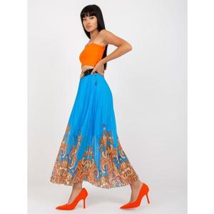 Dámská sukně s páskem maxi plisovaná MORGAN modrá obraz