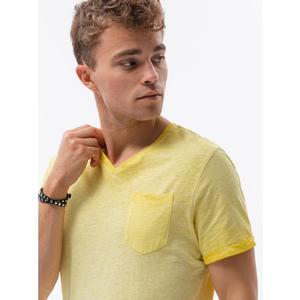 Pánské hladké tričko POMPEY žluté obraz