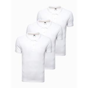 Pánské tričko polo ADENO bílé 3-pack obraz