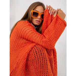 Dámský svetr se širokými rukávy oversize OCH BELLA oranžový obraz