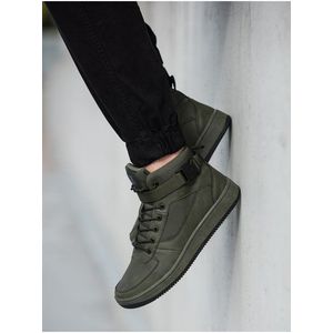 Tmavě zelené pánské sneakers boty Ombre Clothing T317 obraz