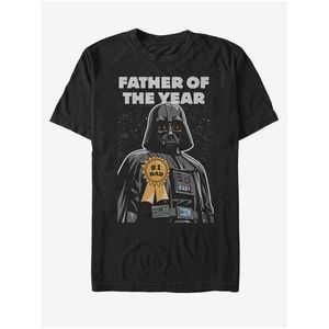 Černé unisex tričko ZOOT.Fan Darth Vader Father Of The Year obraz