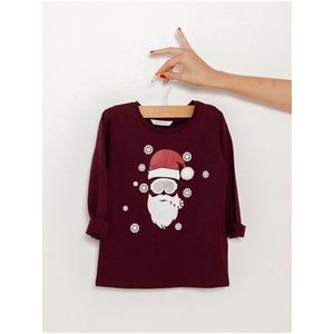 Vínové holčičí tričko s vánočním motivem CAMAIEU obraz