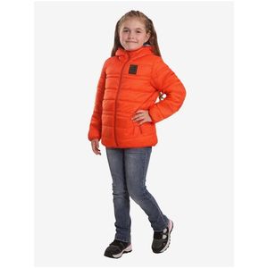 Modro-oranžová dětská oboustranná prošívaná bunda hi-therm ALPINE PRO Michro obraz