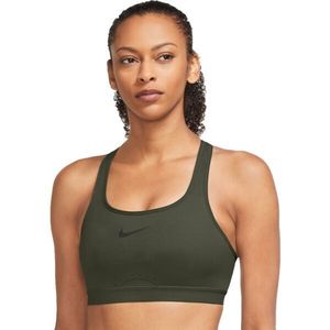 Nike DRI-FIT SWOOSH Dámská sportovní podprsenka, khaki, velikost obraz