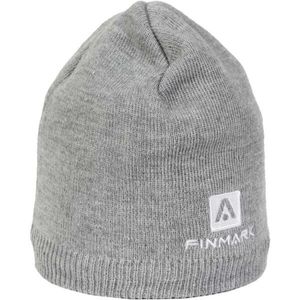 Finmark WINTER HAT Zimní pletená čepice, šedá, velikost obraz