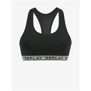 Černá dámská sportovní podprsenka Replay obraz