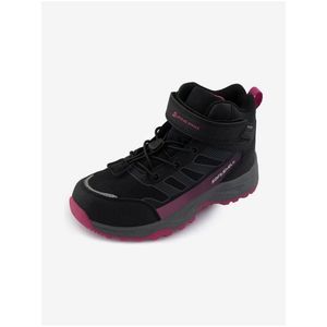 Růžovo-černé holčičí outdoorové kotníkové boty ALPINE PRO Gedewo obraz