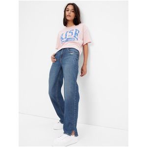 Modré holčičí džíny z organické bavlny GAP Teen obraz