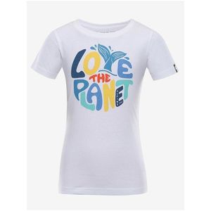 Bílé dětské tričko ALPINE PRO Worldo obraz