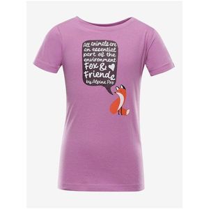 Fialové holčičí tričko ALPINE PRO Worldo obraz