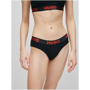 Černé dámské kalhotky HUGO obraz