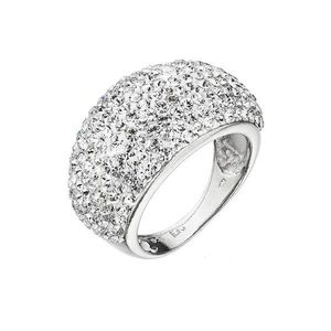 Evolution Group Stříbrný prsten velký s krystaly Preciosa bílý 35028.1 crystal obraz