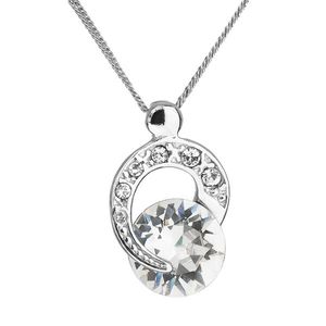 Evolution Group Stříbrný náhrdelník s krystaly Preciosa bílý kulatý 32048.1 crystal obraz