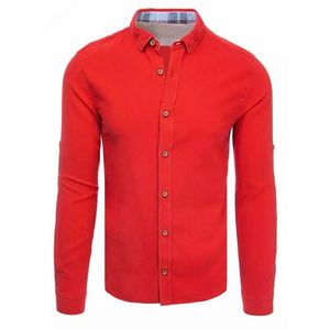 Červená ležérní košile z bavlny obraz