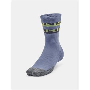 Sada tří párů pánských sportovních ponožek v bílé, modré a fialové barvě Under Armour UA Heatgear Novelty Crew obraz
