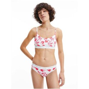 Červeno-bílá květovaná tanga Calvin Klein Underwear obraz