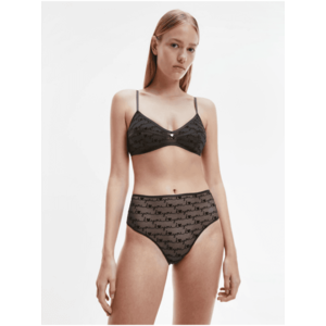 Černá vzorovaná podprsenka Calvin Klein Underwear obraz