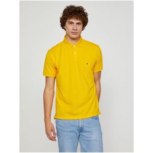 Žluté pánské polo triko Tommy Hilfiger obraz