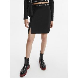 Černá dámská krátká sukně s rozparkem Calvin Klein Jeans obraz