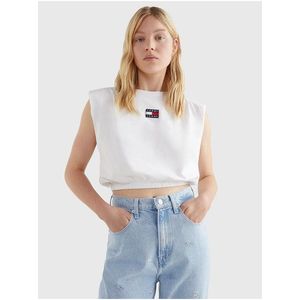 Bílé dámské cropped tričko Tommy Jeans obraz