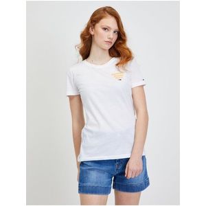 Bílé dámské tričko Tommy Jeans obraz