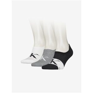 Sada tří párů pánských ponožek v bílé, šedé a černé barvě Calvin Klein Underwear obraz