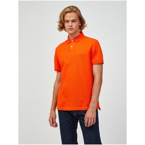 Oranžové pánské polo tričko Tommy Hilfiger obraz
