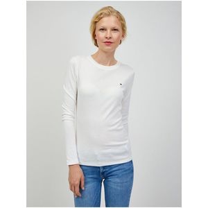 Bílé dámské tričko s dlouhým rukávem Tommy Hilfiger obraz