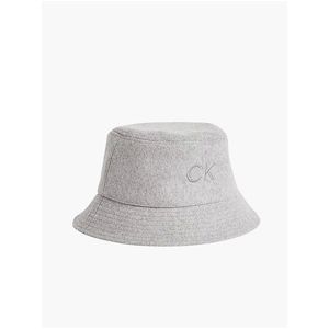 Světle šedý dámský vlněný klobouk Calvin Klein obraz