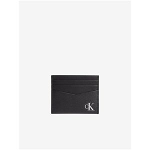 Černé pánské kožené pouzdro na karty Calvin Klein Jeans obraz