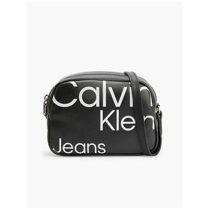 Černá dámská vzorovaná crossbody kabelka Calvin Klein Jeans obraz