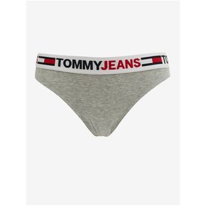 Světle šedé dámské žíhané kalhotky Tommy Jeans obraz