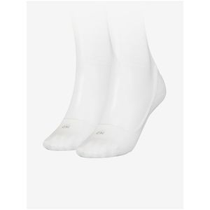Sada dvou párů bílých dámských ponožek Calvin Klein Underwear obraz
