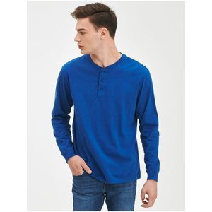 Modré pánské tričko s dlouhým rukávem GAP obraz
