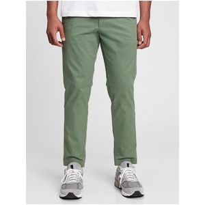 Zelené pánské kalhoty khakis slim fit GAP GapFlex obraz
