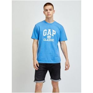 Modré pánské tričko logo GAP 1969 Classic organic obraz