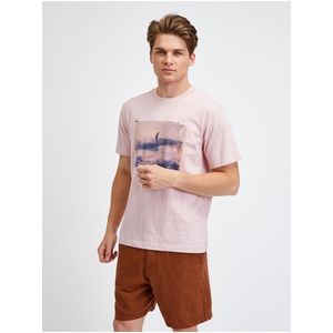 Růžové pánské tričko GAP & T. Campbell organic GAP obraz
