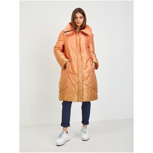 Oranžový dámský prošívaný zimní kabát Guess Ophelie obraz